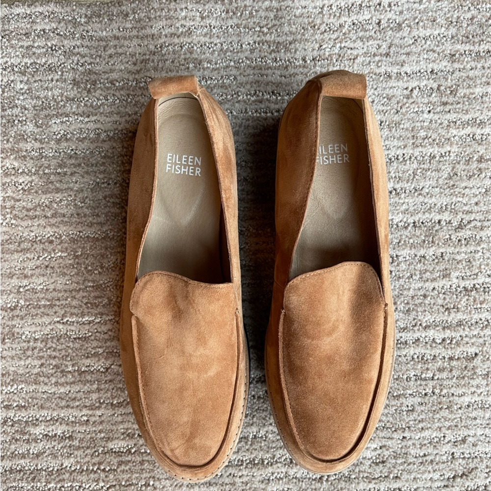 Eileen Fisher | Size 8 | Camel Suede Platforms | NWB